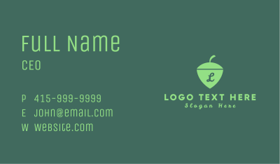 Nut Shield Lettermark Business Card Image Preview