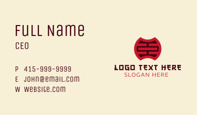 Oriental Traditional Symbol Business Card