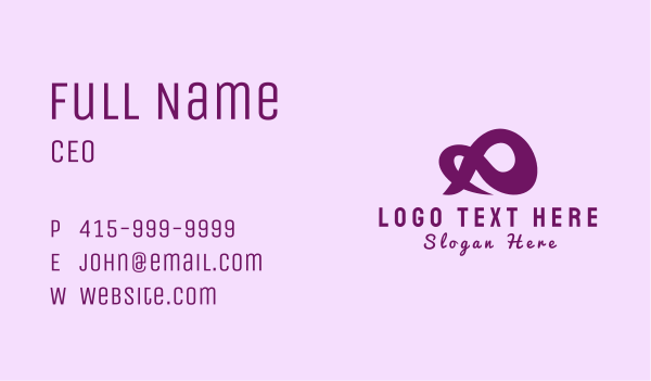 Purple Infinity Company  Business Card Design Image Preview