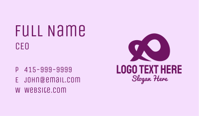 Purple Infinity Company  Business Card