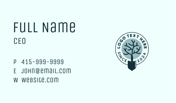 Garden Landscaping Shovel Business Card Design Image Preview