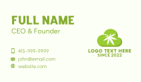 Cannabis Leaf Cloud Business Card Image Preview