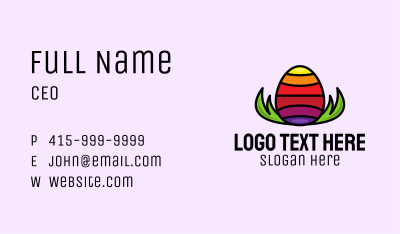 Rainbow Egg Business Card Image Preview