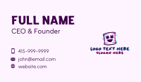 Marshmallow Face Glitch Business Card Image Preview