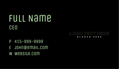 Corporate Outline Wordmark Business Card Image Preview