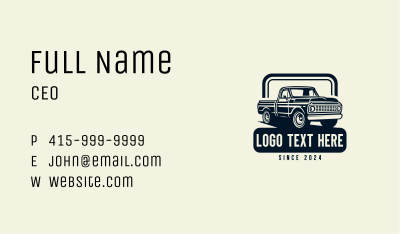 Pickup Truck Automotive Business Card Image Preview