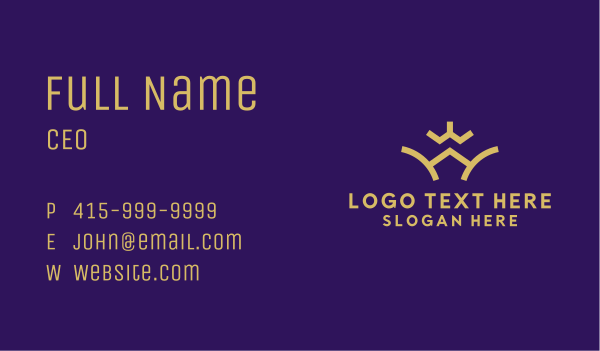 Crown Letter W  Business Card Design Image Preview