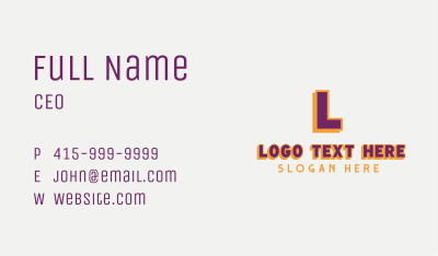 Playful Thick Wordmark Business Card Image Preview