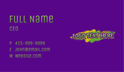 Graffiti Mural Wordmark Business Card Image Preview