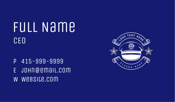 Police Academy Hat Business Card Design Image Preview