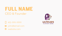 Woman Floral Hair Business Card Image Preview