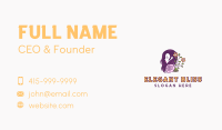 Woman Floral Hair Business Card Image Preview