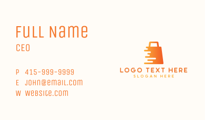Express Online Shopping Bag  Business Card Image Preview