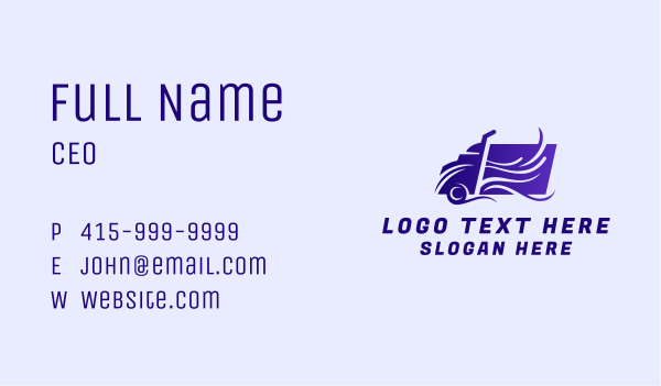 Purple Freight Trucking  Business Card Design Image Preview