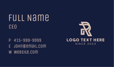 Premium Letter R Business Card Image Preview