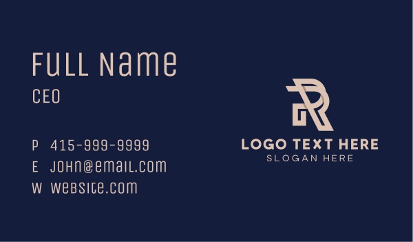 Premium Letter R Business Card Design Image Preview