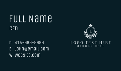Ornamental Crown Tiara Business Card Image Preview