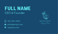 Palm Tree Water Waves  Business Card Image Preview