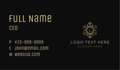 Golden Celtic Ornament Business Card Image Preview