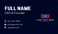 USA Flag Wings Business Card Design