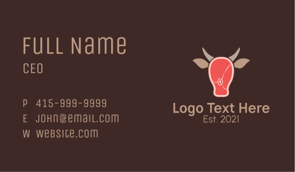 Cattle Meat Business Card Design Image Preview