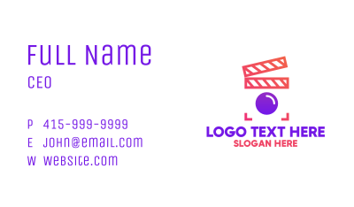Minimalist Movie App Business Card Image Preview