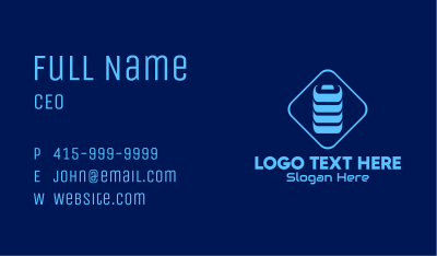 Blue Battery Charge Business Card Image Preview