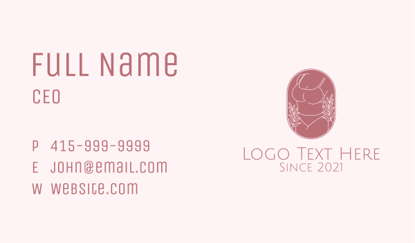 Pink Sexy Emblem  Business Card Design