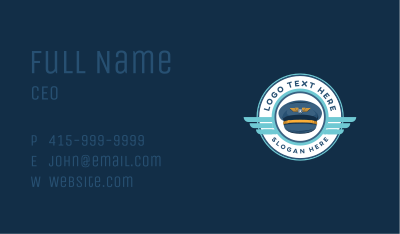 Airplane Pilot Cap Business Card Image Preview