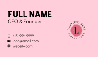 Circle Feminine Letter Business Card Design