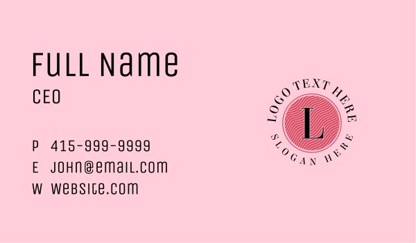 Circle Feminine Letter Business Card Design Image Preview