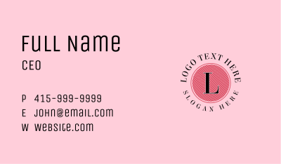 Circle Feminine Letter Business Card Image Preview