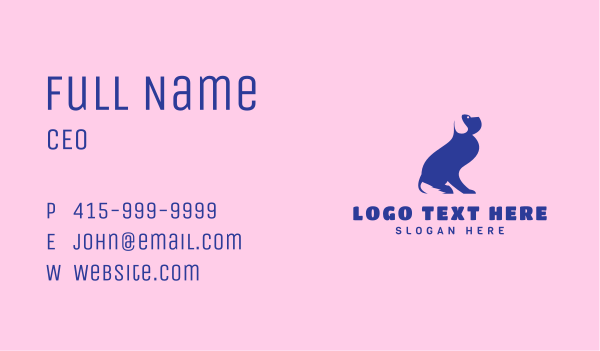 Animal Dog Trainer Business Card Design Image Preview