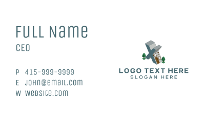 Modern Building Letter X Business Card Image Preview