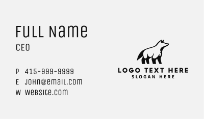 Wolf Wildlife Center Business Card Image Preview