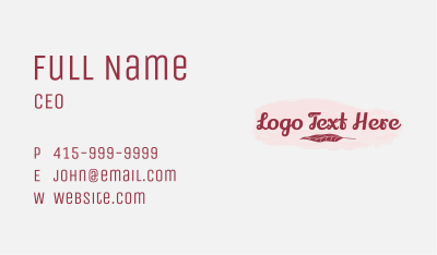 Pastel Beauty Leaf Wordmark Business Card Image Preview