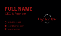 Gothic Masculine Wordmark Business Card Image Preview