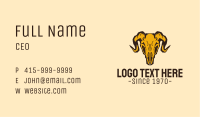 Rustic Ram Skull Business Card Image Preview