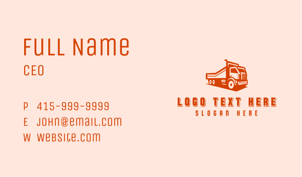 Transport Cargo Trucking Business Card Design Image Preview