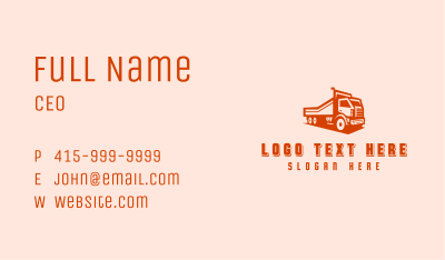 Transport Cargo Trucking Business Card Image Preview