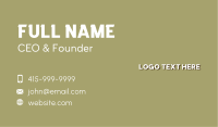 Classic Branding Wordmark Business Card Image Preview