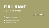 Classic Branding Wordmark Business Card Image Preview