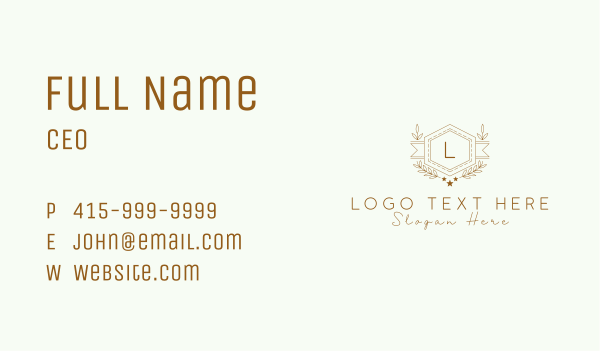 Luxury Hexagon Badge Lettermark Business Card Design Image Preview
