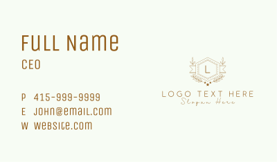 Luxury Hexagon Badge Lettermark Business Card Image Preview