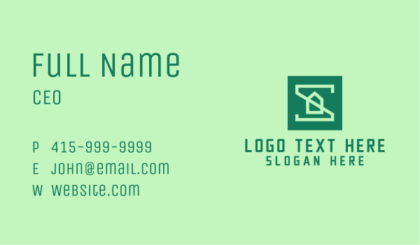 House Letter S Business Card Design Image Preview