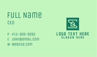 House Letter S Business Card Image Preview