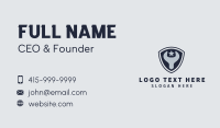 Blue Wrench Shield Business Card Image Preview
