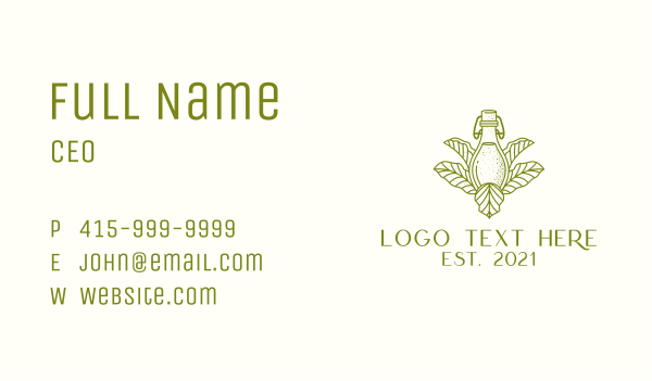 Fermented Tea Bottle Business Card Design Image Preview