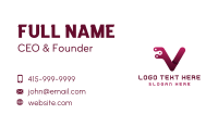 Tech Software Letter V Business Card Image Preview