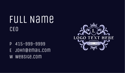 Crown Ornamental Crest Business Card Image Preview